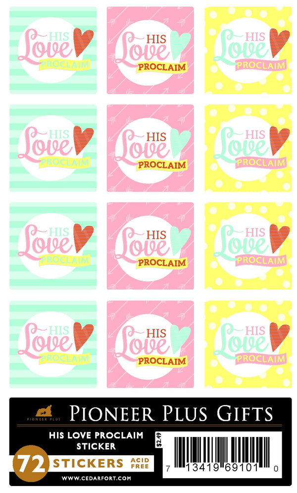 His Love Proclaim - Stickers - Cedar Fort Publishing & Media