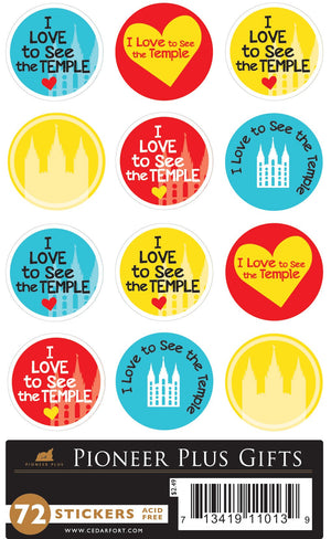Stickers - I Love to See the Temple