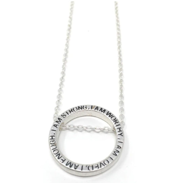I Am Enough - Necklace - Silver - Cedar Fort Publishing & Media