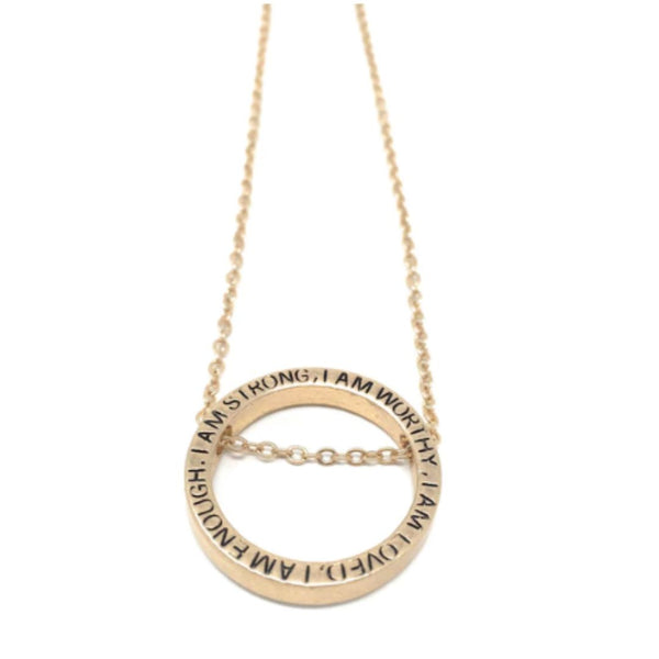 I Am Enough - Necklace - Gold - Cedar Fort Publishing & Media