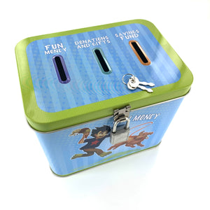 Tin Bank - Fun Money, Donations & Gifts, Savings Fund - Boy