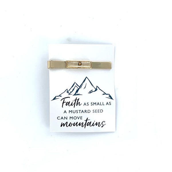 Mustard Seed - Tie Clip - Gold