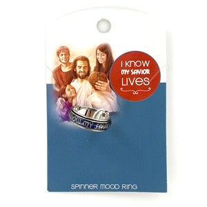 I know my savior lives-spinner mood ring