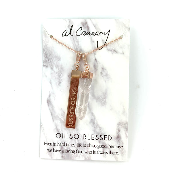 Oh So Blessed- Al Carraway Crystal Necklace