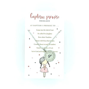 Baptism Promise Necklace-white