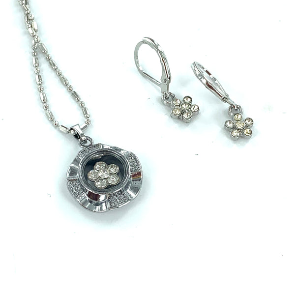 Baptism Spinner Necklace & Earrings Gift