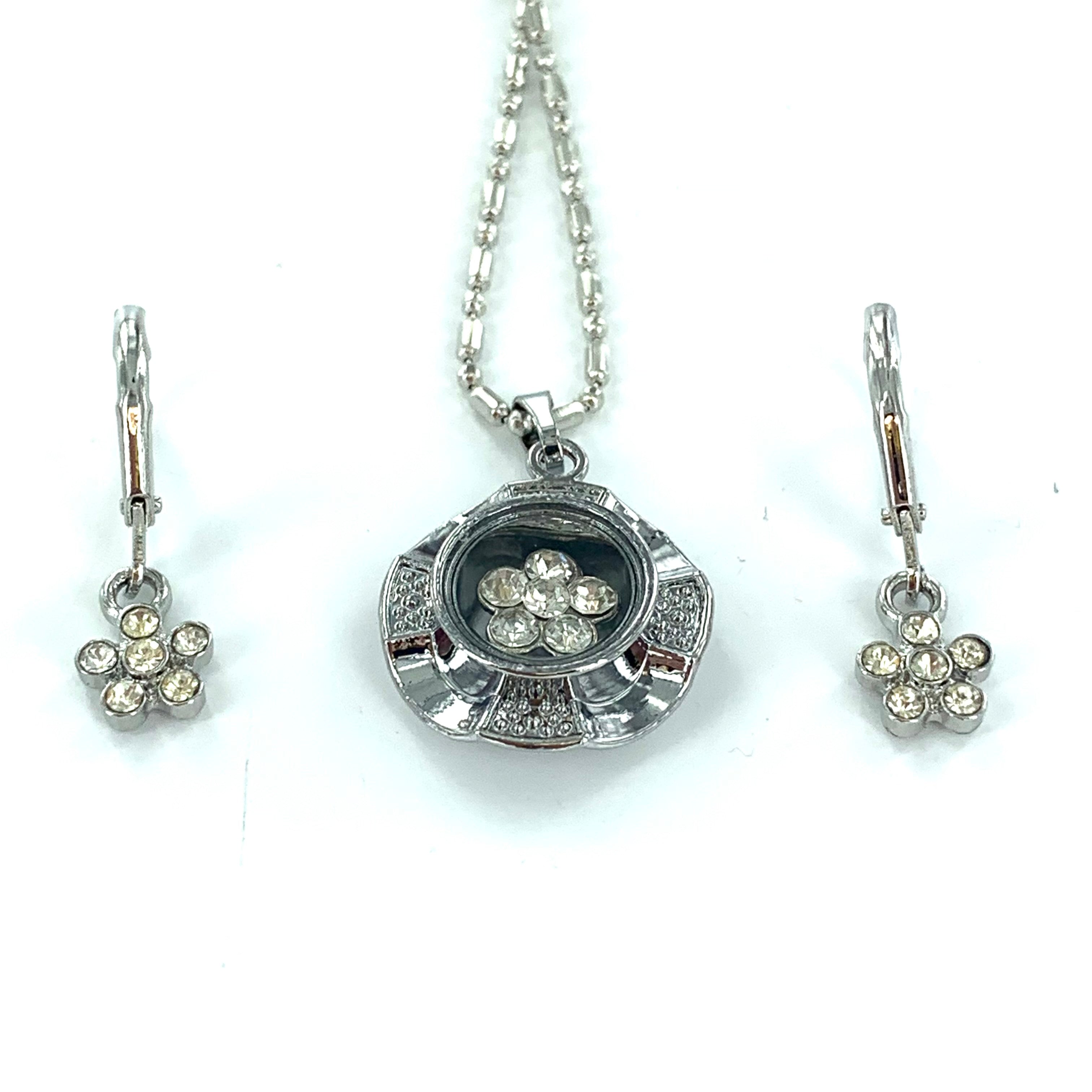 Baptism Spinner Necklace & Earrings Gift