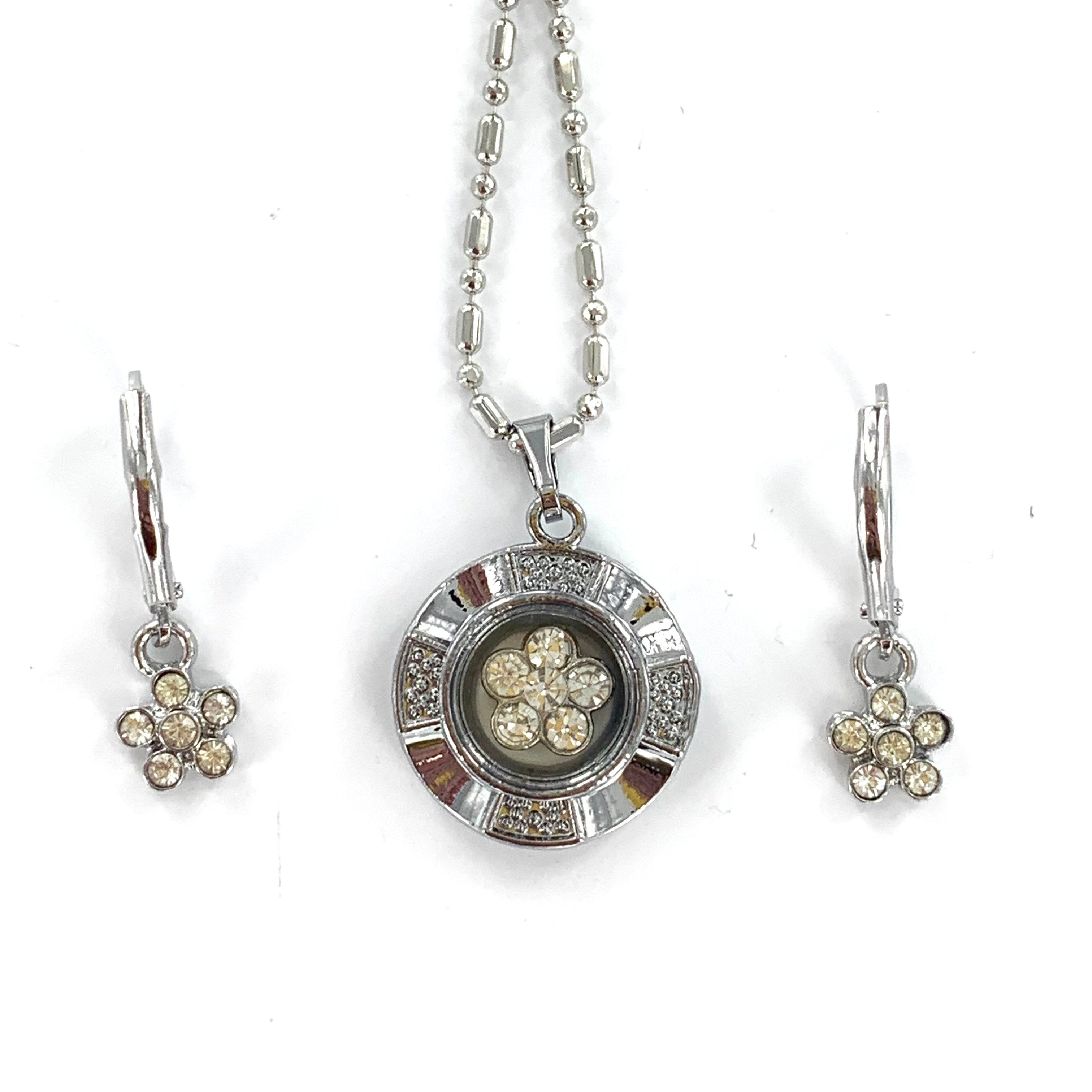 Baptism Spinner Necklace & Earrings Gift