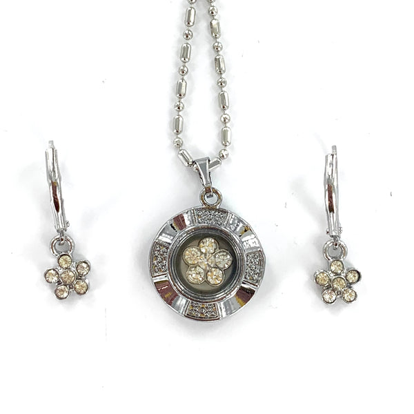 Baptism Spinner Necklace & Earrings Gift