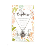 Baptism Spinner Necklace & Earrings Gift