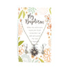 Baptism Spinner Necklace & Earrings Gift