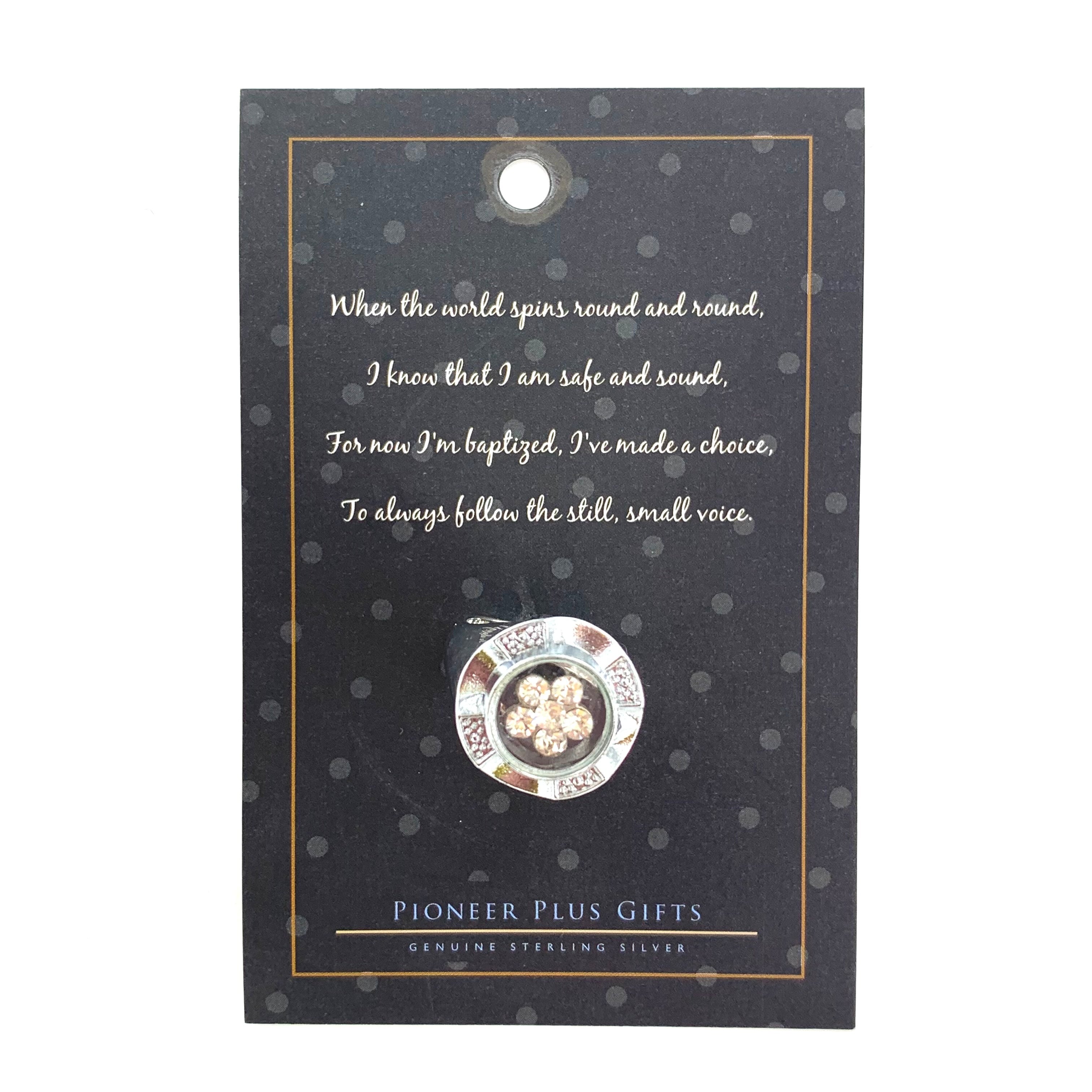 Baptism Spinner Necklace, White - Cedar Fort Publishing & Media