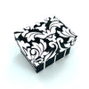 Ring Box - Damask Black Stripe
