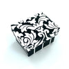 Ring Box - Damask Black Stripe