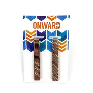 Onward Silver Tie Bars - 2pk