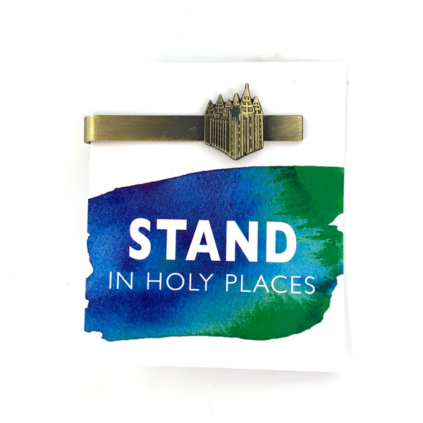 Tie Clip Salt Lake Temple Gold