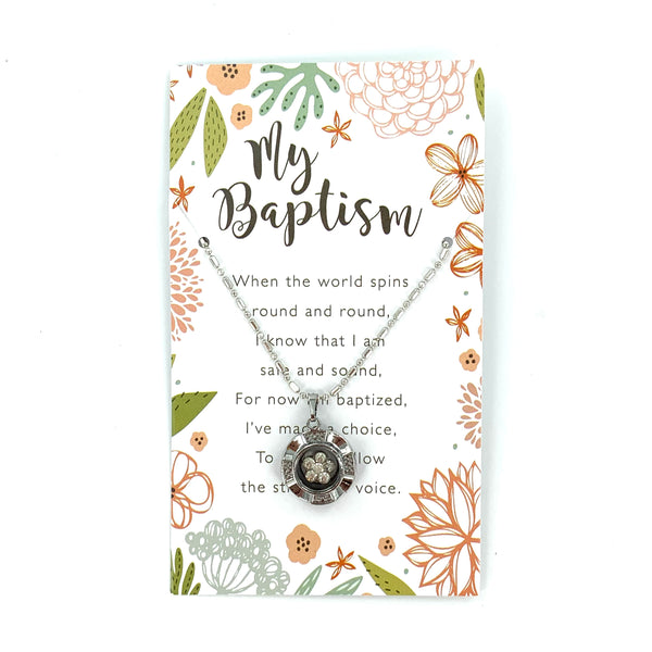 Baptism Necklace - White Spinner