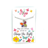 CTR Sparkle Butterfly Necklace -  Silver