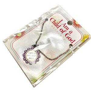 I Am a Child of God Necklace - Light Purple