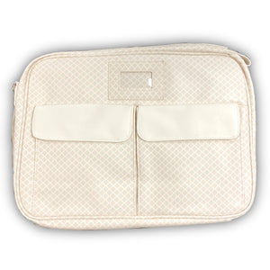 Leather Classic Diamond Temple Bag - Cream