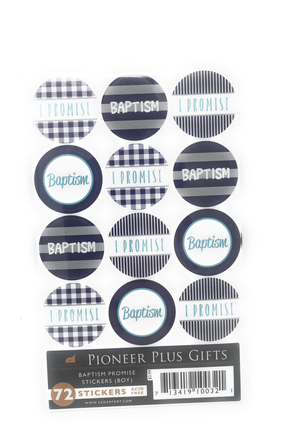Baptism Promise Sticker - Boy