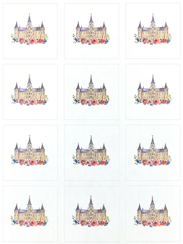 Provo City Center Temple Watercolor - Stickers