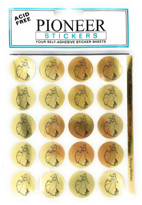 B325 Sticker Young Women Gold