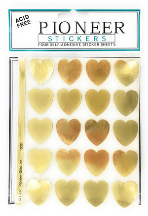B323 Sticker Foil Heart Gold