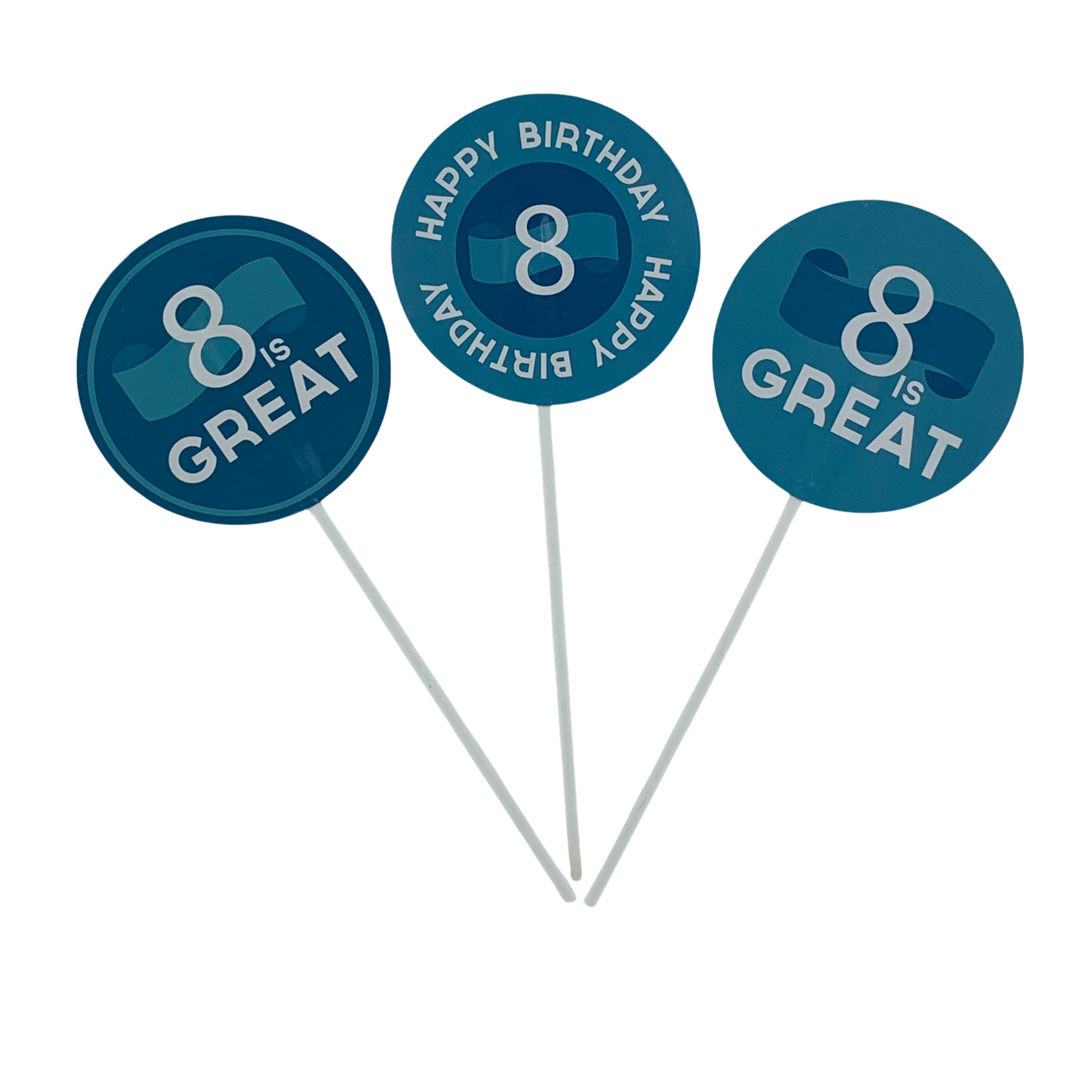 8 is Great - Gift Toppers - Boy