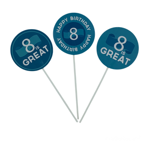 8 is Great - Gift Toppers - Boy