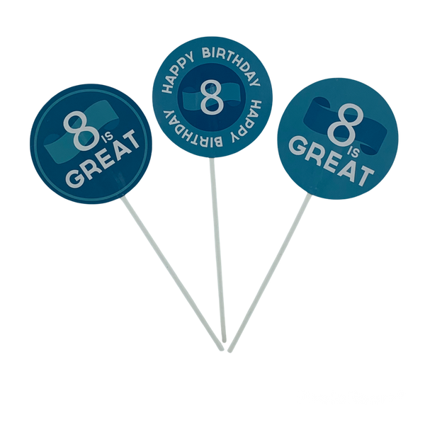 8 is Great - Gift Toppers - Boy