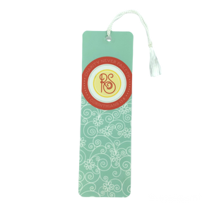 Relief Society Bookmark - Aqua Lace