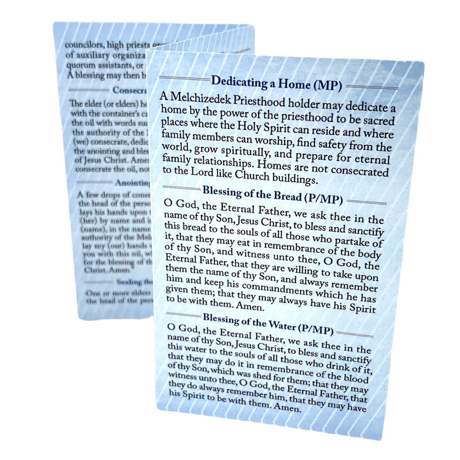 Priesthood Ordinance Card - English - Cedar Fort Publishing & Media