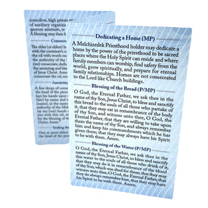 Priesthood Ordinance Card - English