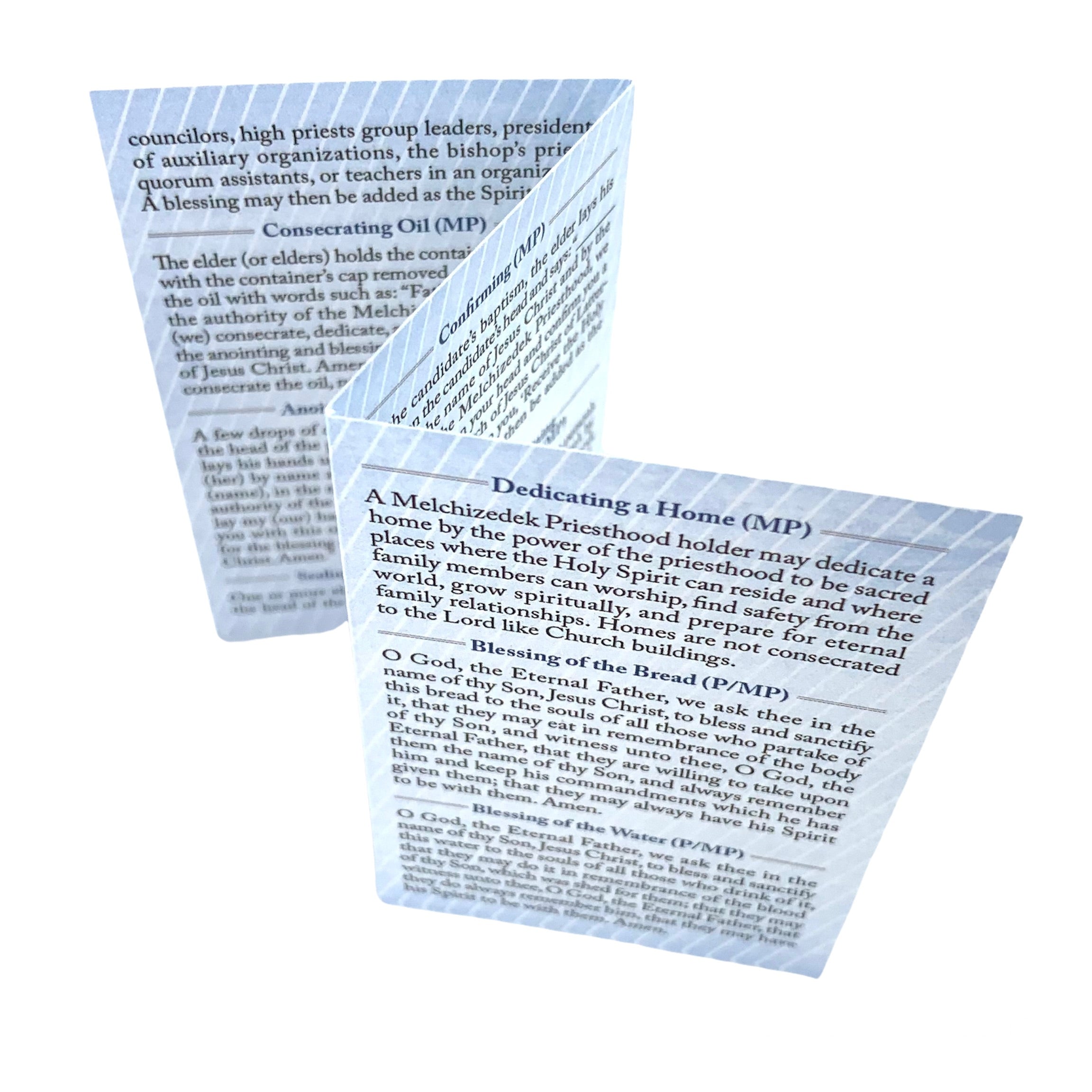 Priesthood Ordinance Card - English - Cedar Fort Publishing & Media