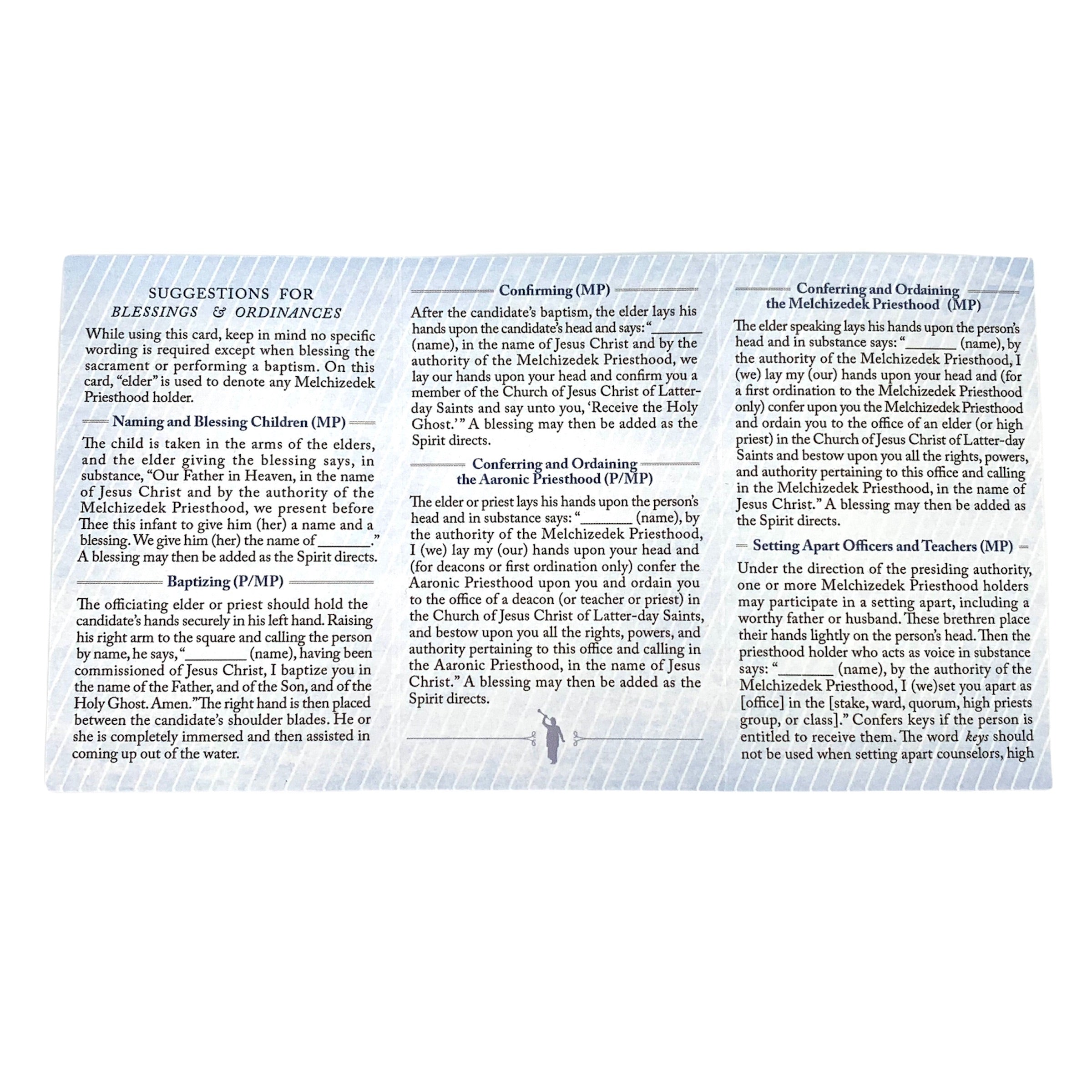 Priesthood Ordinance Card - English - Cedar Fort Publishing & Media