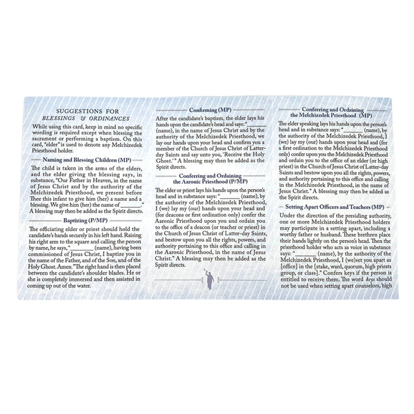 Priesthood Ordinance Card - English - Cedar Fort Publishing & Media