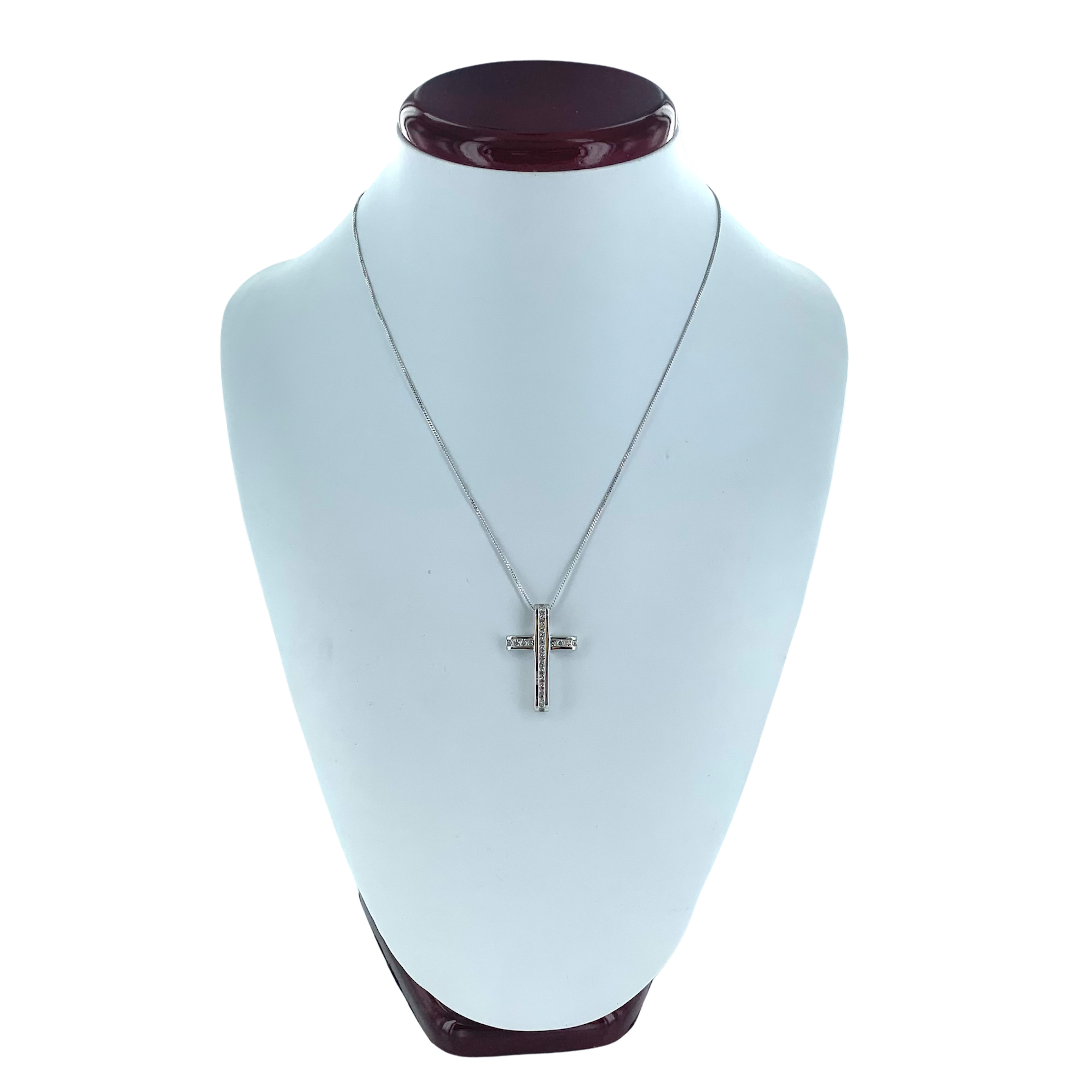 Rhodium Cross Pendant