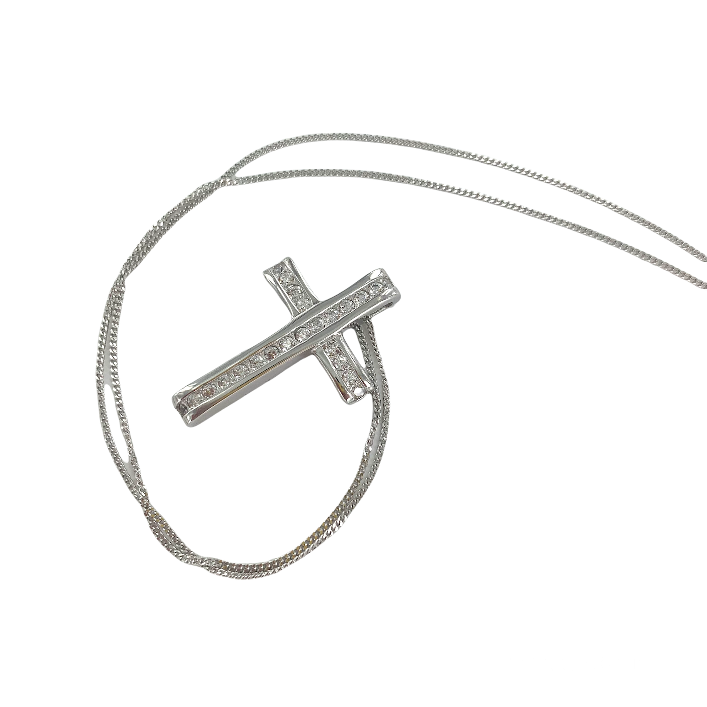 Rhodium Cross Pendant