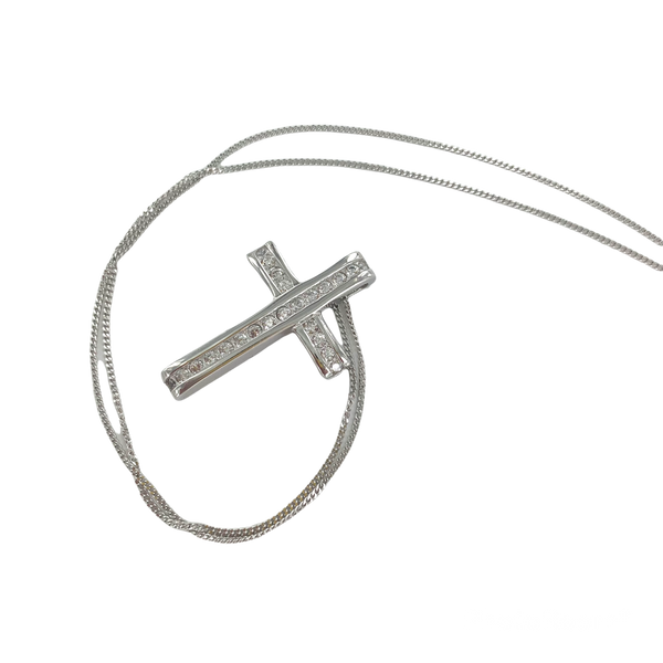 Rhodium Cross Pendant