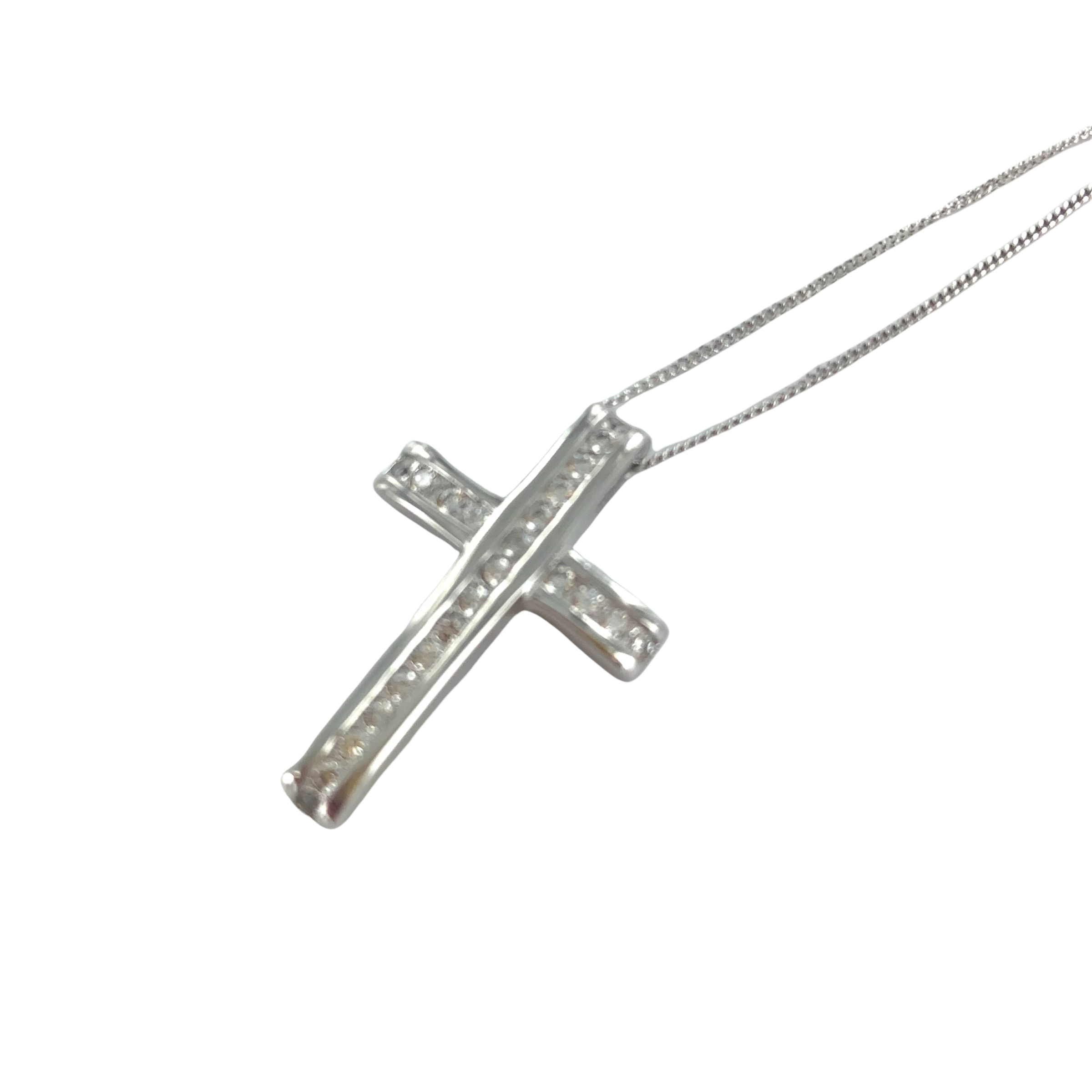 Rhodium Cross Pendant