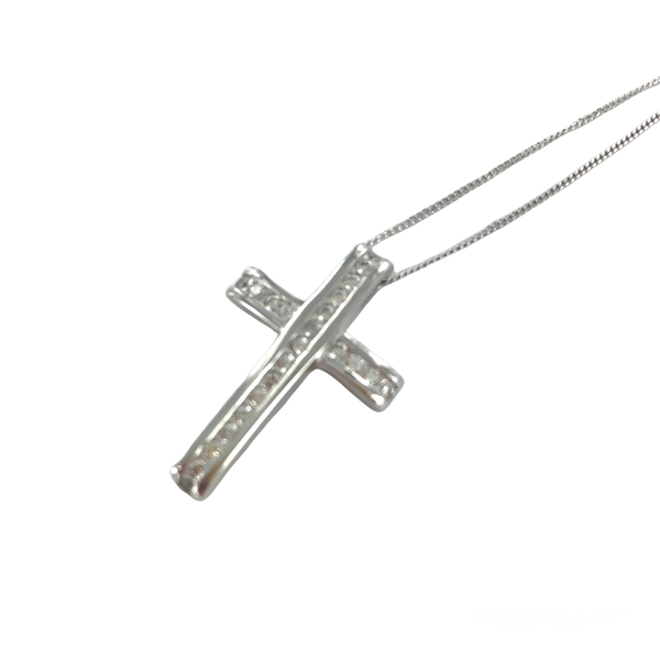 Rhodium Cross Pendant