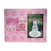 Pink Polka Dots Baptism Frame