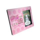 Pink Polka Dots Baptism Frame
