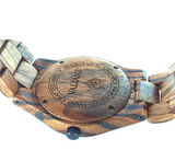 Valiant Men's Wooden Watch - Zebra Wood