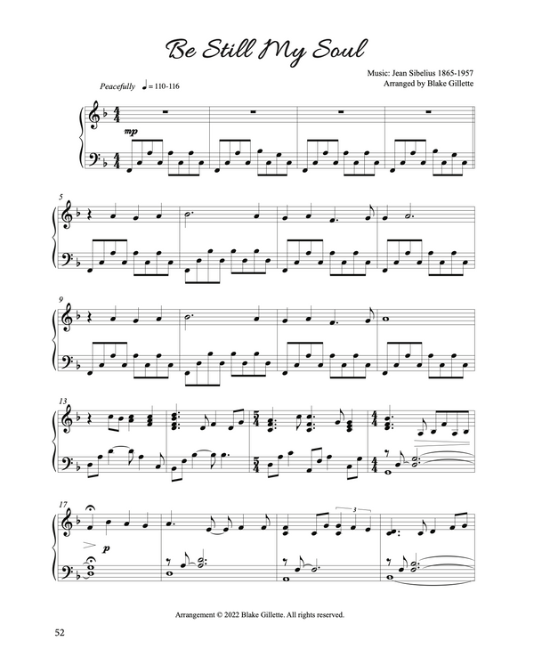 Be Still My Soul - Sheet Music - Downloads (from "Zion" by Blake Gillette)