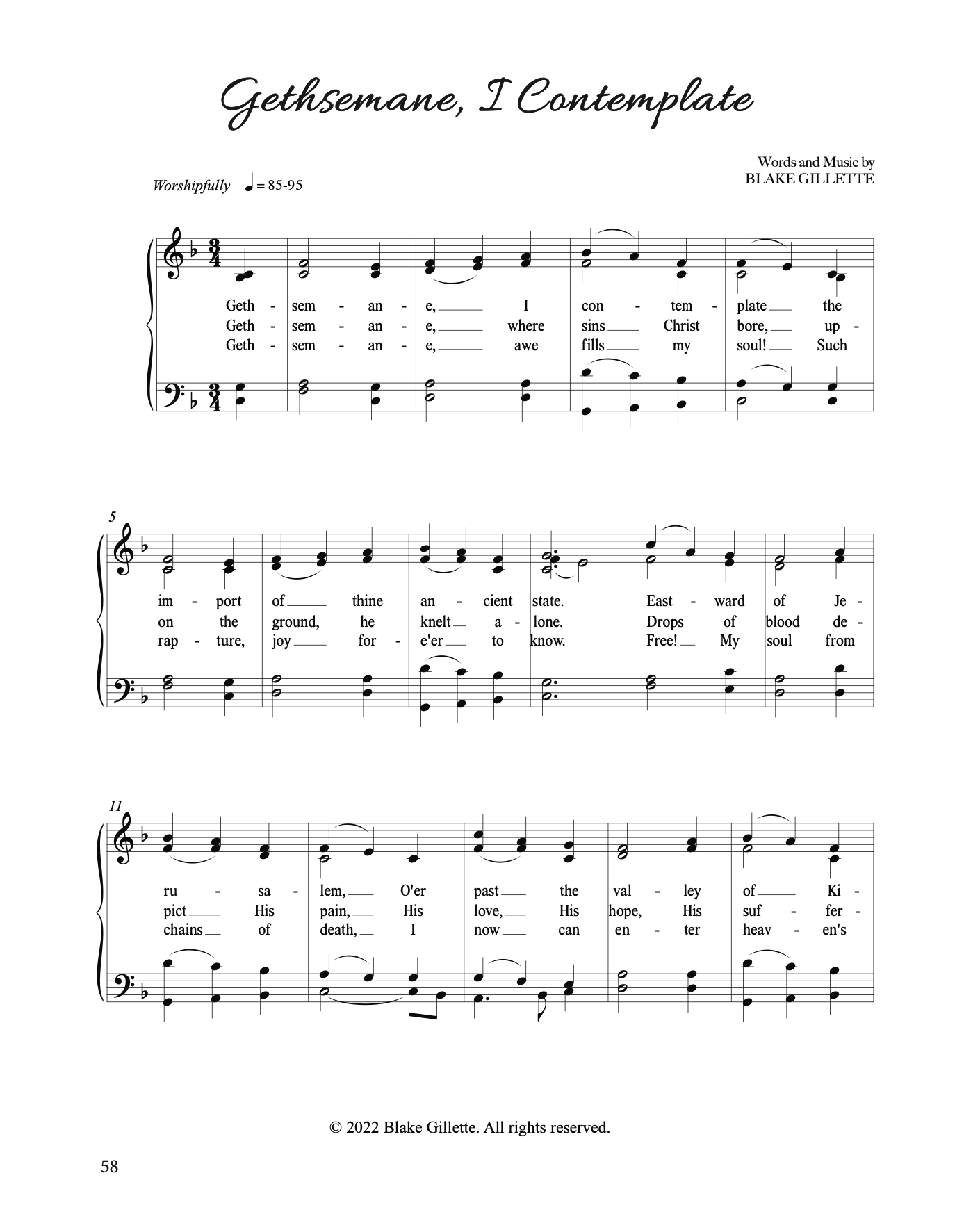 Gethsemane, I Contemplate - Sheet Music - Downloads (from 