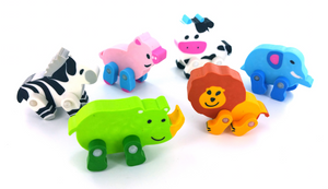 Noah's Animals - 6 Pack Erasers