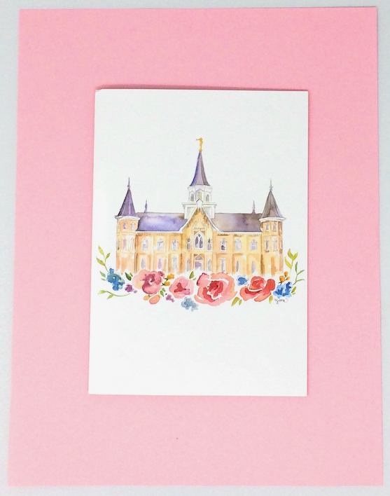 Provo City Center Temple Watercolor - 5x7 Print