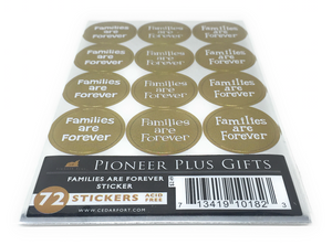 Families are Forever Stickers - Metallic